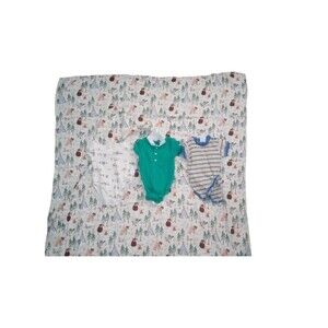 Vintage baby boy set‎ of 3 12 Month tops with blanket